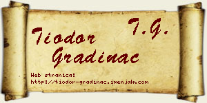 Tiodor Gradinac vizit kartica